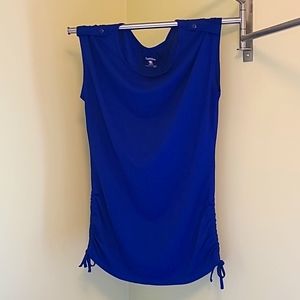 Sleeveless tunic, Royal blue, size x-small new condition. Never worn.